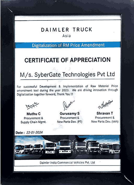 Award Certificate